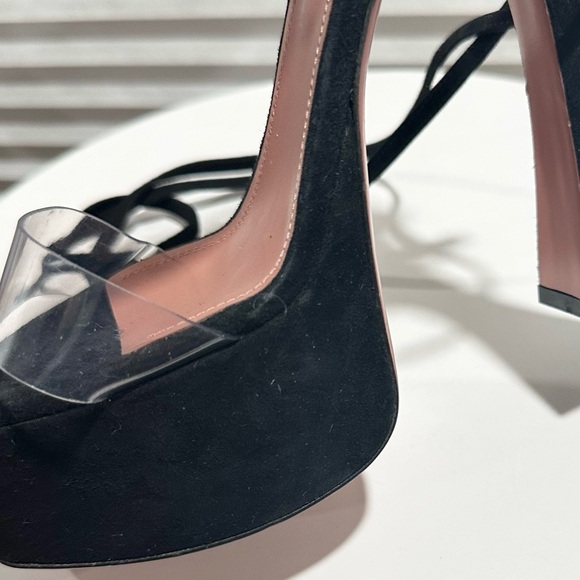 🌹AMINA MAUDDI🌹 Sita Suede Platform Sandals Black Size: 36.5 - Picture 13 of 15